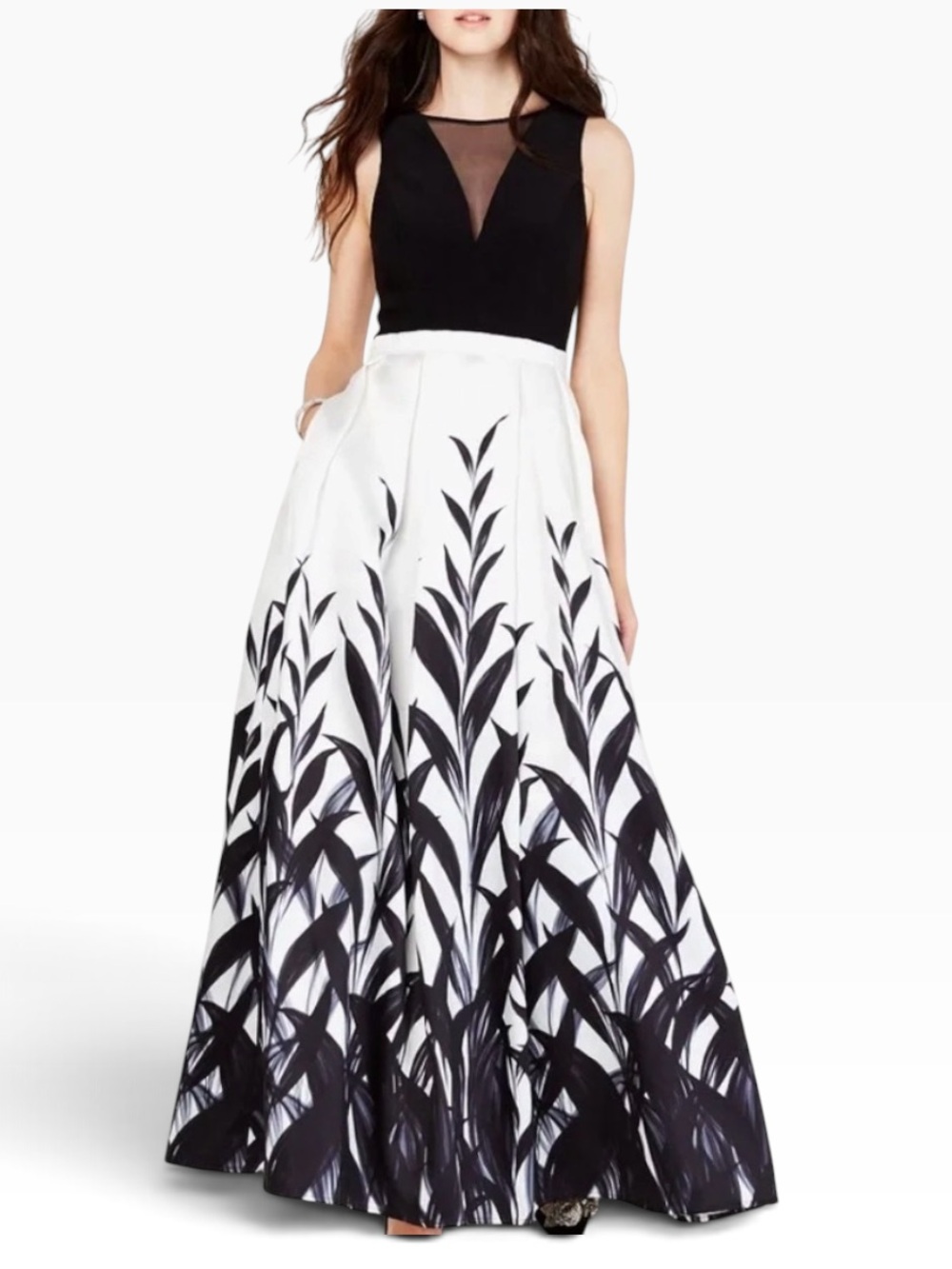 Morgan & Co, Puff Skirt Formal Gown with pockets